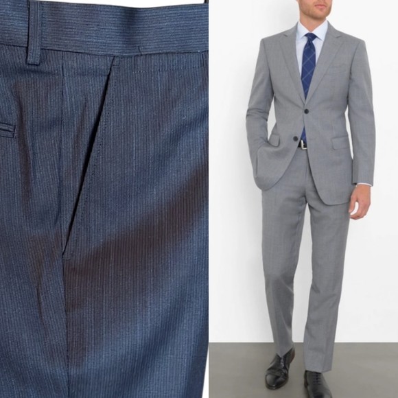 J.Ferrar Modern Fit Dark Blue Suit Blazer Sz.42S Pants 38x29 EUC
